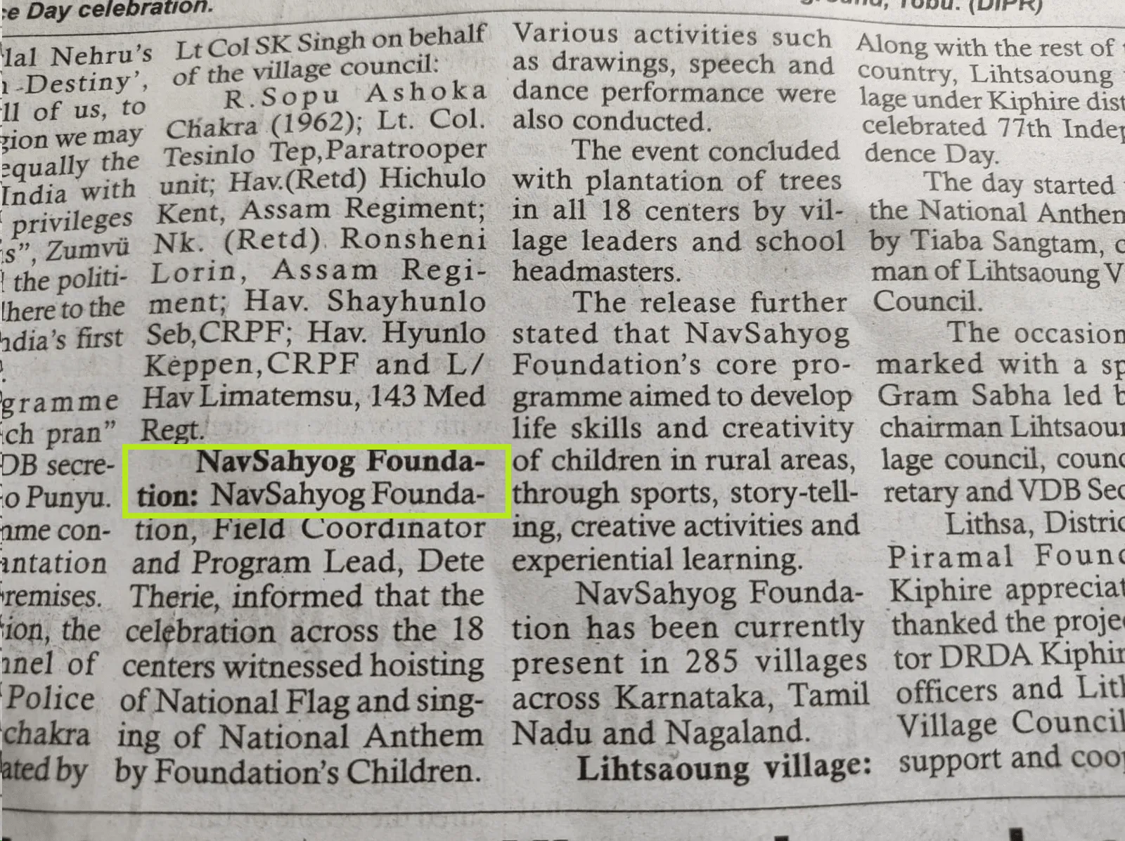 Report clipping